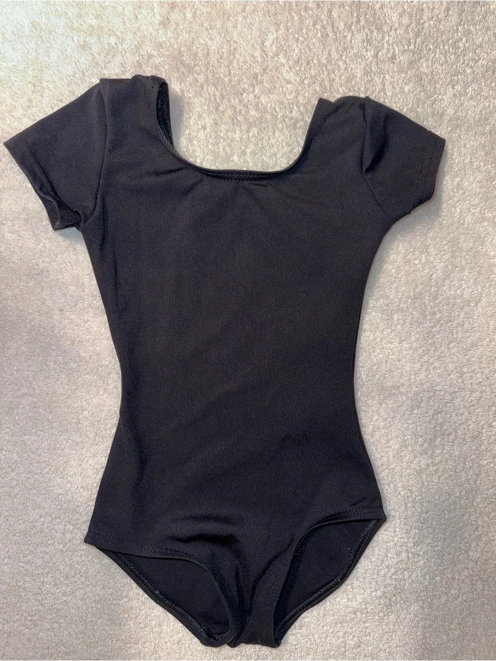 Kids Black Cap Sleeve Leotard Size 5?